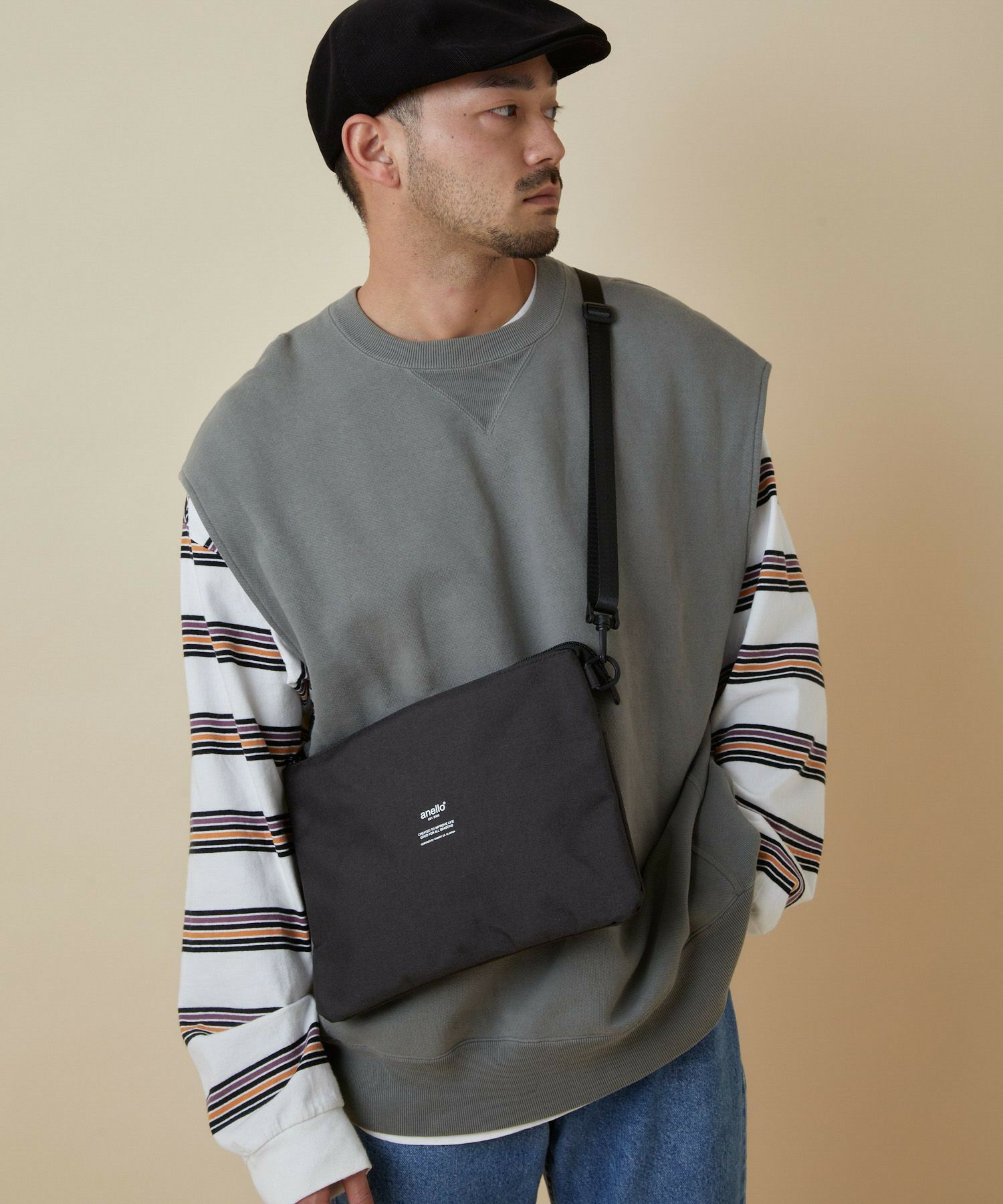 anello ショルダーバッグ 多収納 A4 THE DAY AT-B1715