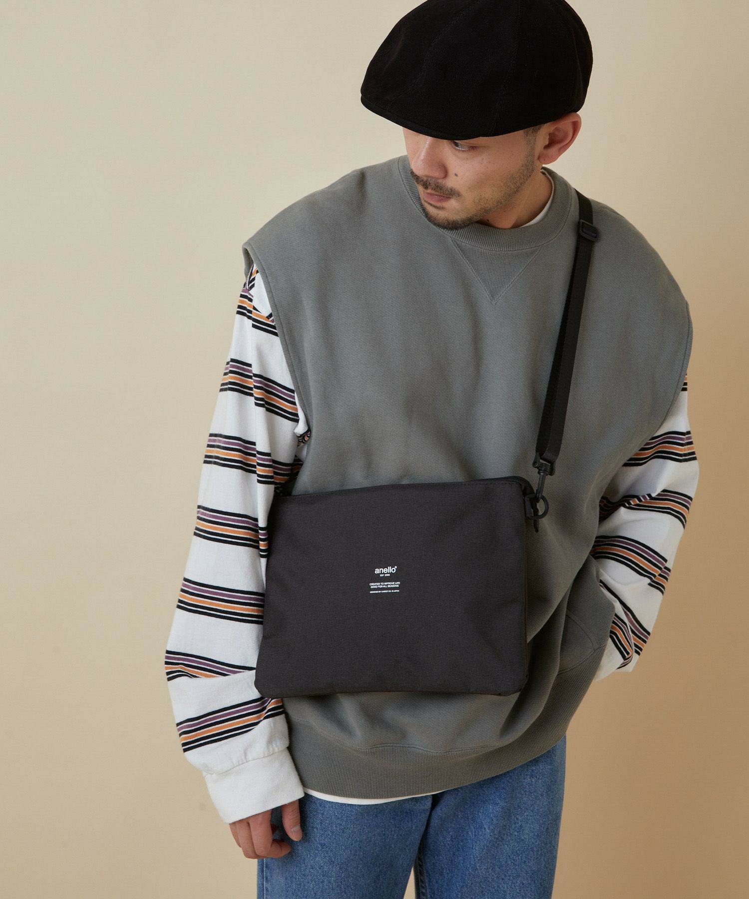 anello ショルダーバッグ 多収納 A4 THE DAY AT-B1715