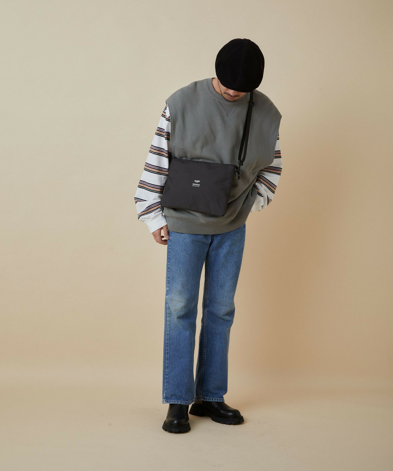 anello ショルダーバッグ 多収納 A4 THE DAY AT-B1715