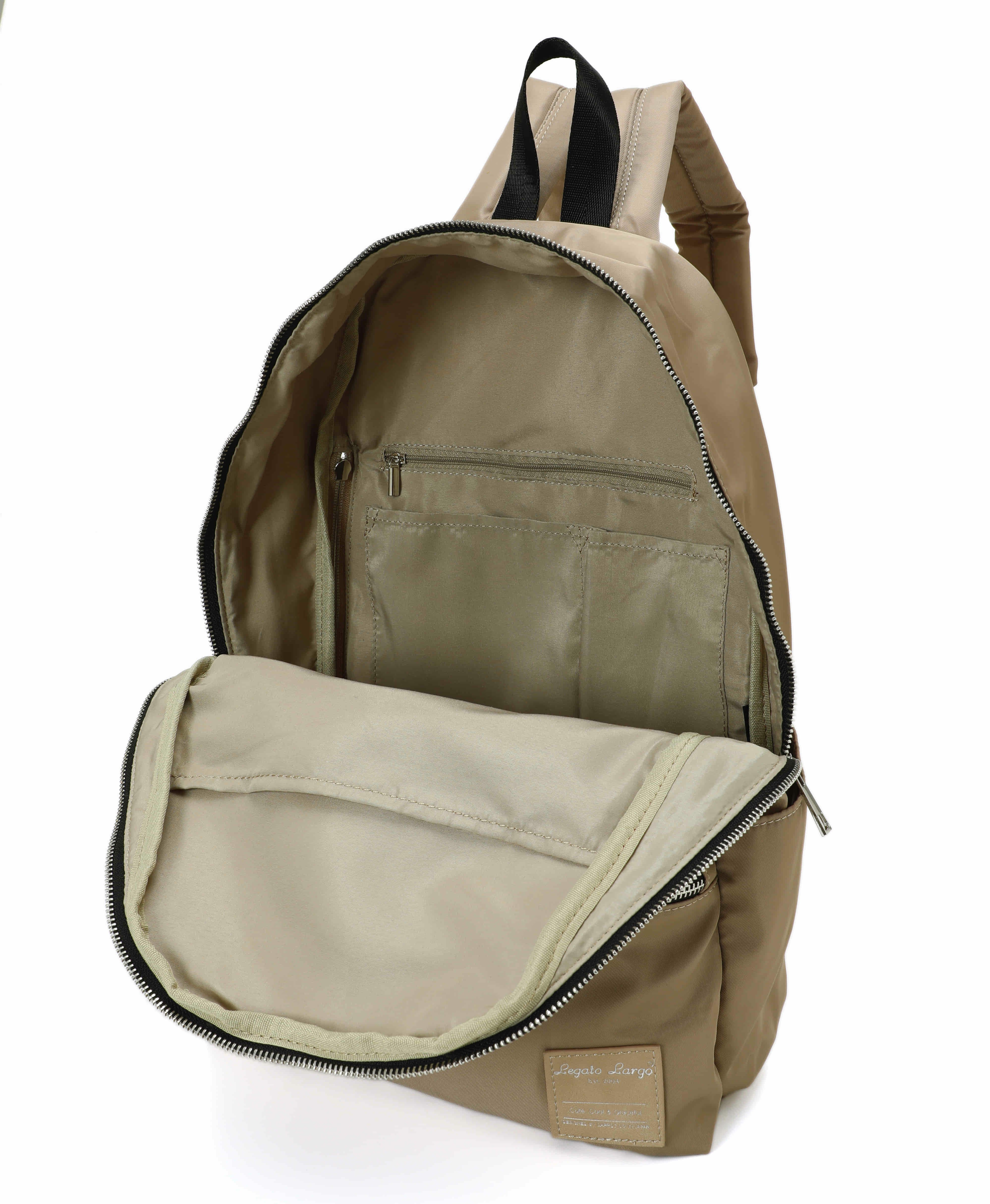 Legato Largo リュック バックパック 撥水 多収納 A4 撥水光沢ナイロン調ポリツイル LH-H1672