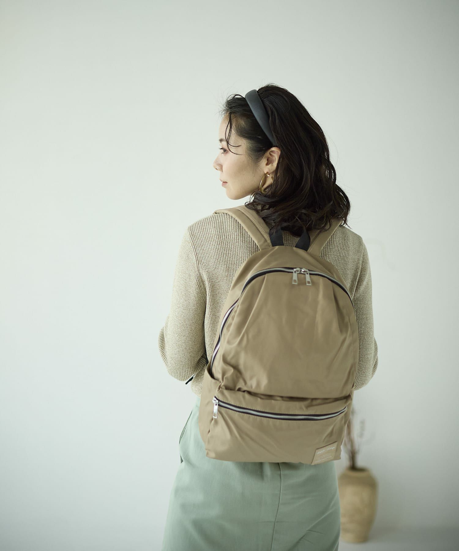 Legato Largo リュック バックパック 撥水 多収納 A4 撥水光沢ナイロン調ポリツイル LH-H1672