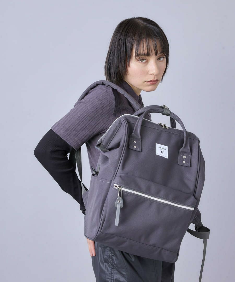 anello リュック バックパック 口金 撥水 多収納 PC収納 ﾘﾌﾟﾘｰﾌﾞ A4 CROSS BOTTLE ATB0193R