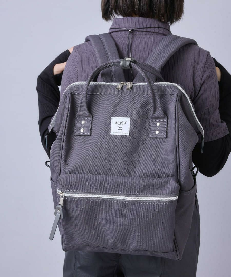 anello リュック バックパック 口金 撥水 多収納 PC収納 ﾘﾌﾟﾘｰﾌﾞ A4 CROSS BOTTLE ATB0193R
