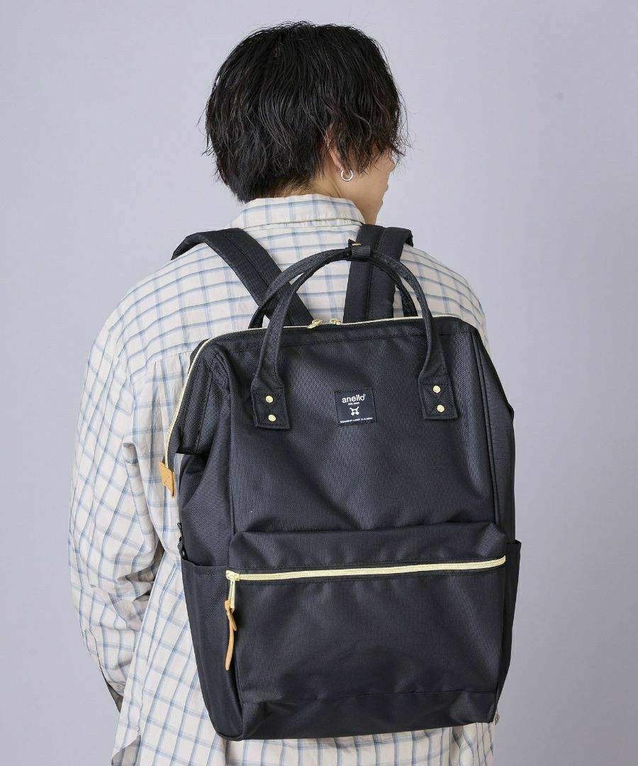 anello リュック バックパック 口金 撥水 多収納 PC収納 ﾘﾌﾟﾘｰﾌﾞ A4 CROSS BOTTLE ATB2521R