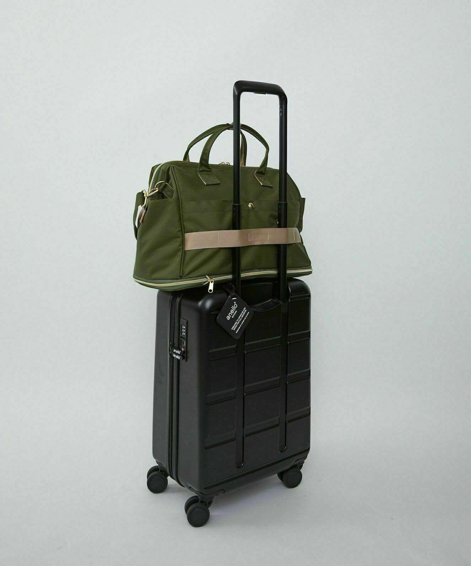 anello ボストンバッグ 口金 撥水 多収納 2WAY ﾘﾌﾟﾘｰﾌﾞ 拡張 A4 CROSS BOTTLE ATC3333R
