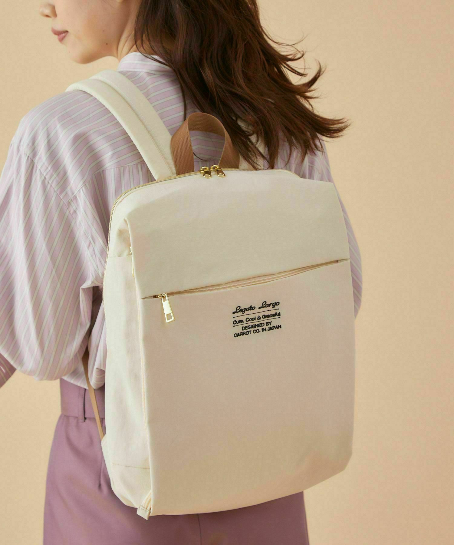 Legato Largo リュック バックパック 洗濯可能　多収納 A4 洗えるかばん LT-E1331