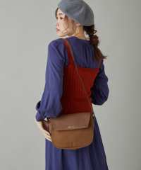 30%OFF】ミニショルダーバッグ/撥水ツイルナイロンxフェイク