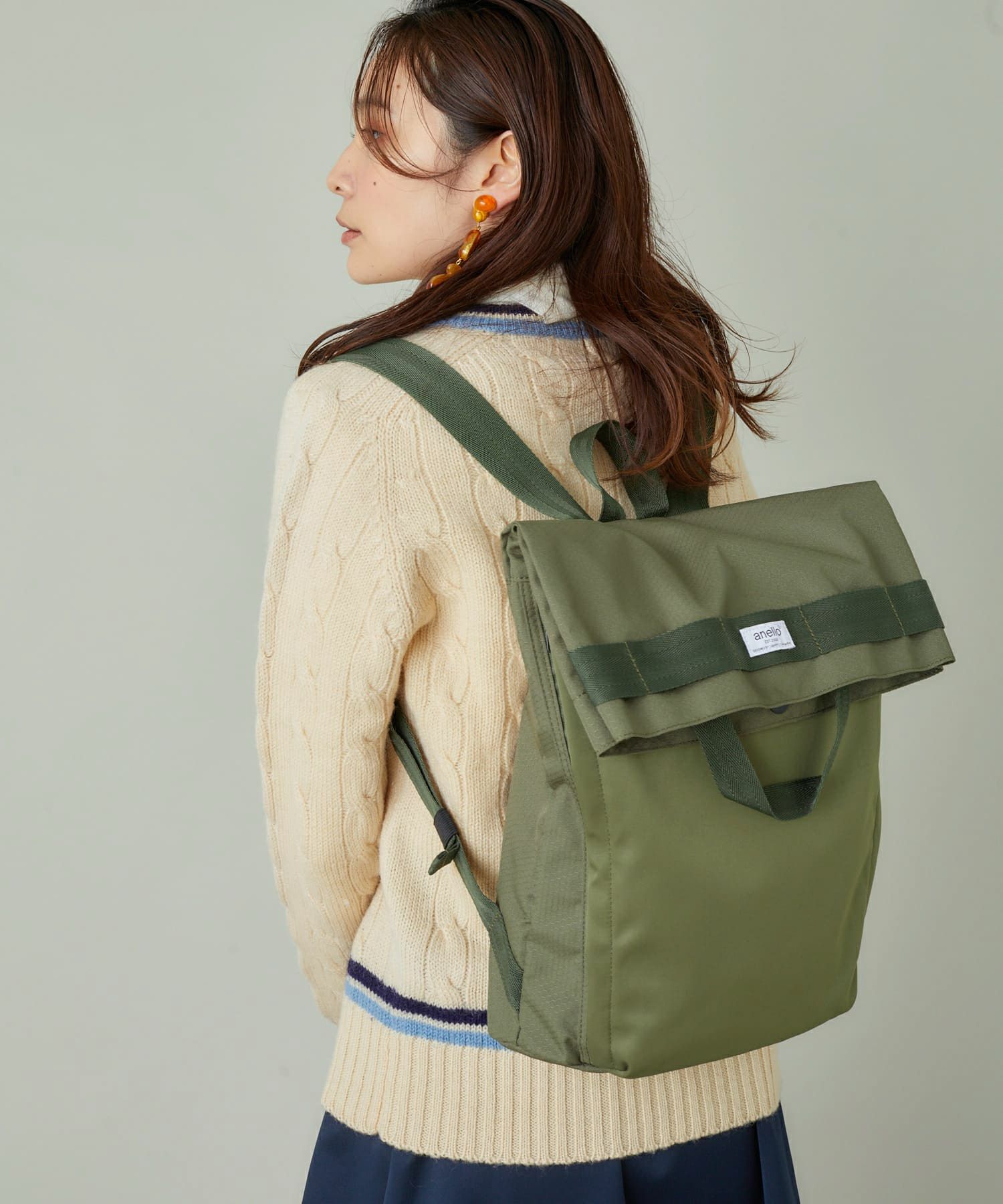 anello リュック バックパック  A4 OLIVE ATH3251