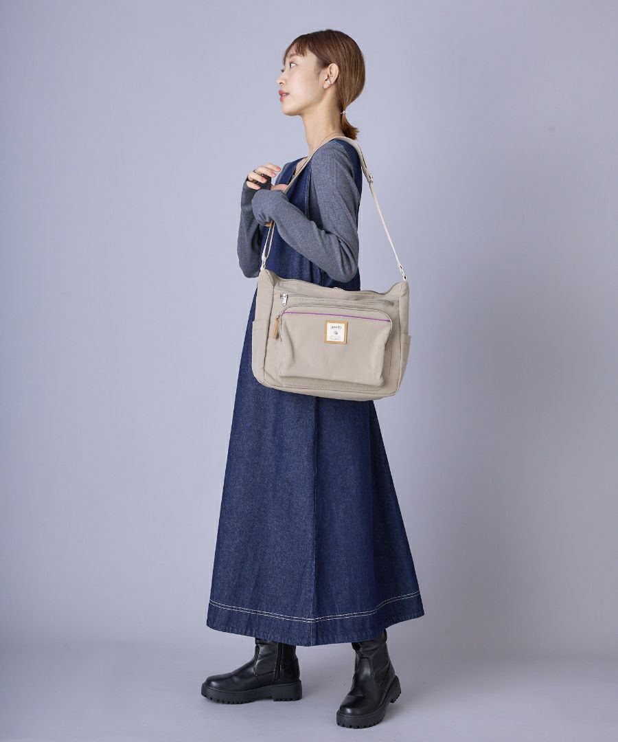 anello GRANDE ショルダーバッグ 多収納 A4 CINNAMON GTM0334