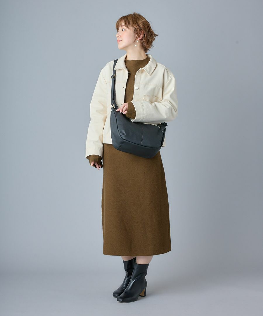 Legato Largo ショルダーバッグ  A5 スモーキーシボフェイクレザー LU-H0906Z