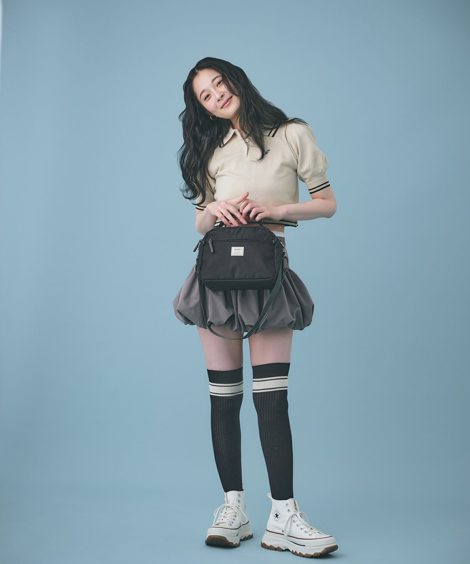 anello GRANDE ボストンバッグ 軽量 2WAY A5 motte GHM0552