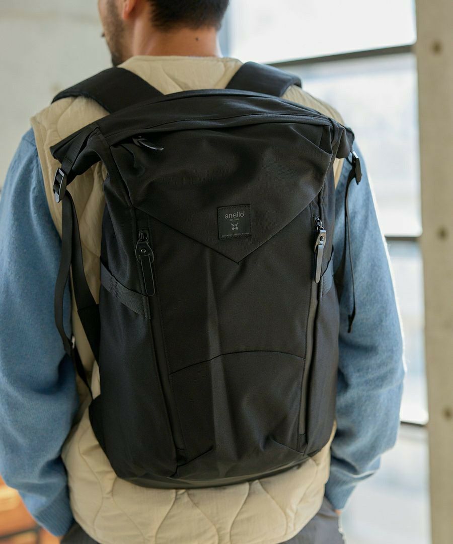 anello リュック バックパック 撥水 多収納 A4 SOLID ATB4482