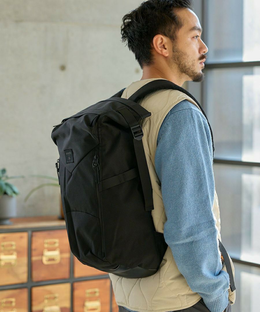anello リュック バックパック 撥水 多収納 A4 SOLID ATB4482