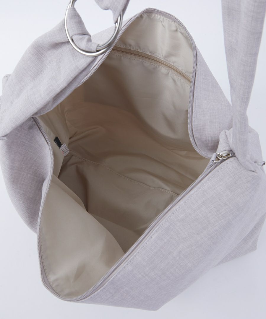 Legato Largo ショルダーバッグ  A4 ハンモックバッグ　リネン調ポリ LG-F3114