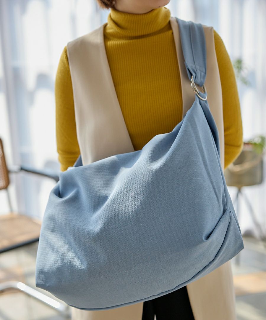 Legato Largo ショルダーバッグ  A4 ハンモックバッグ　リネン調ポリ LG-F3114