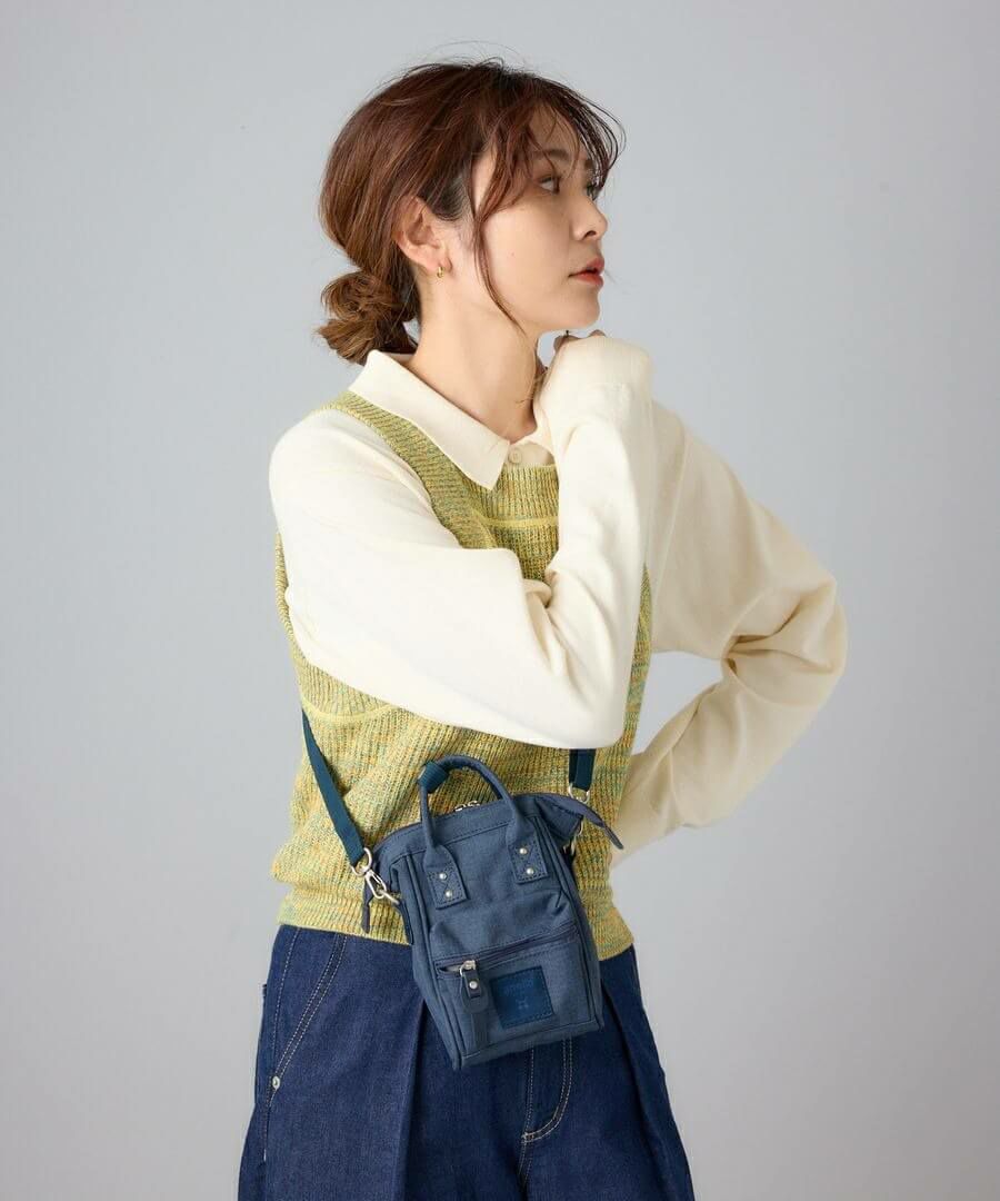 anello ショルダーバッグ 撥水 ﾘﾌﾟﾘｰﾌﾞ 2WAY mini CB-HEATHER ATB4686