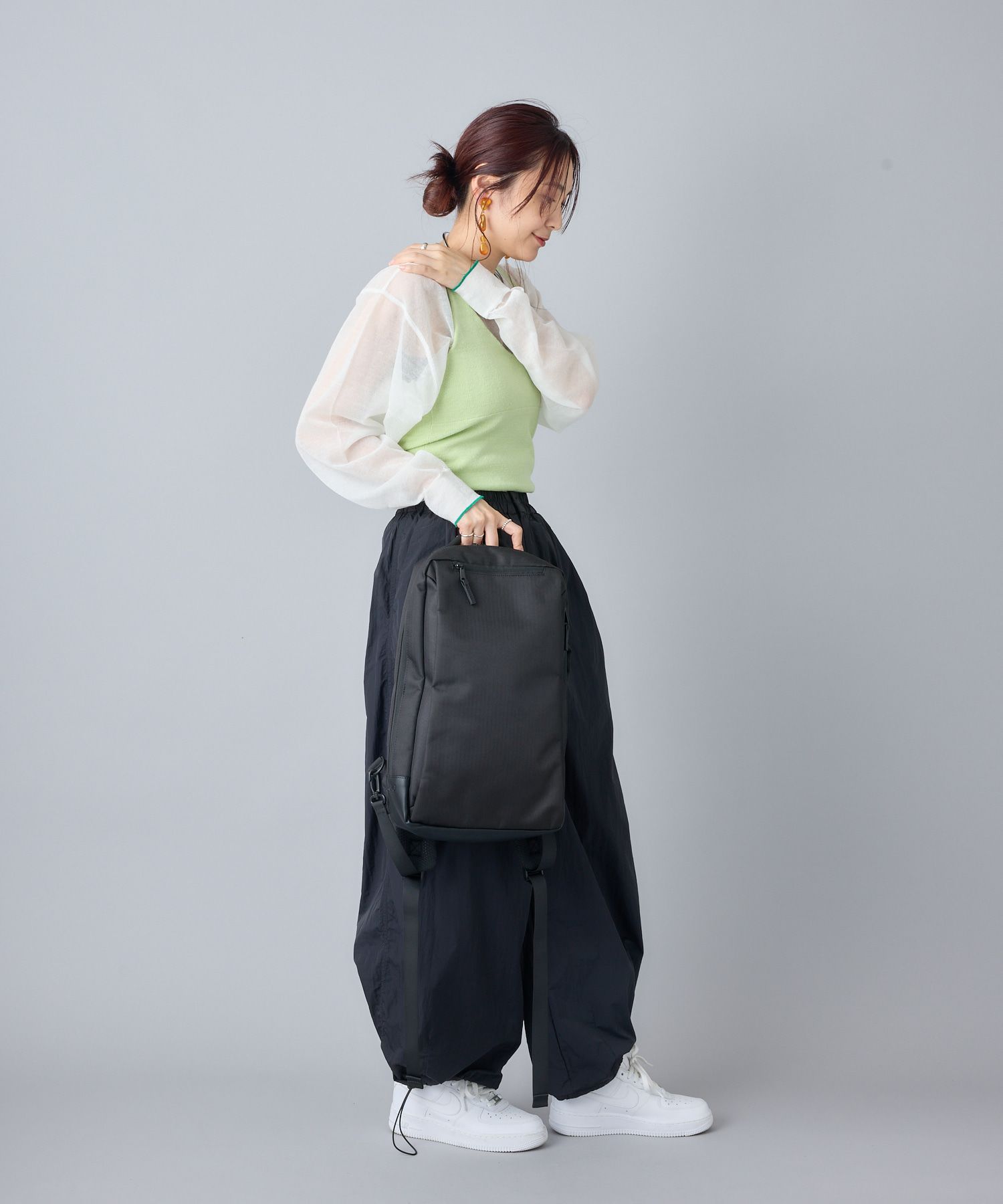 anello GRANDE リュック バックパック 撥水 多収納 10ﾎﾟｹ 2WAY PC収納 A4 BONE GIN1081