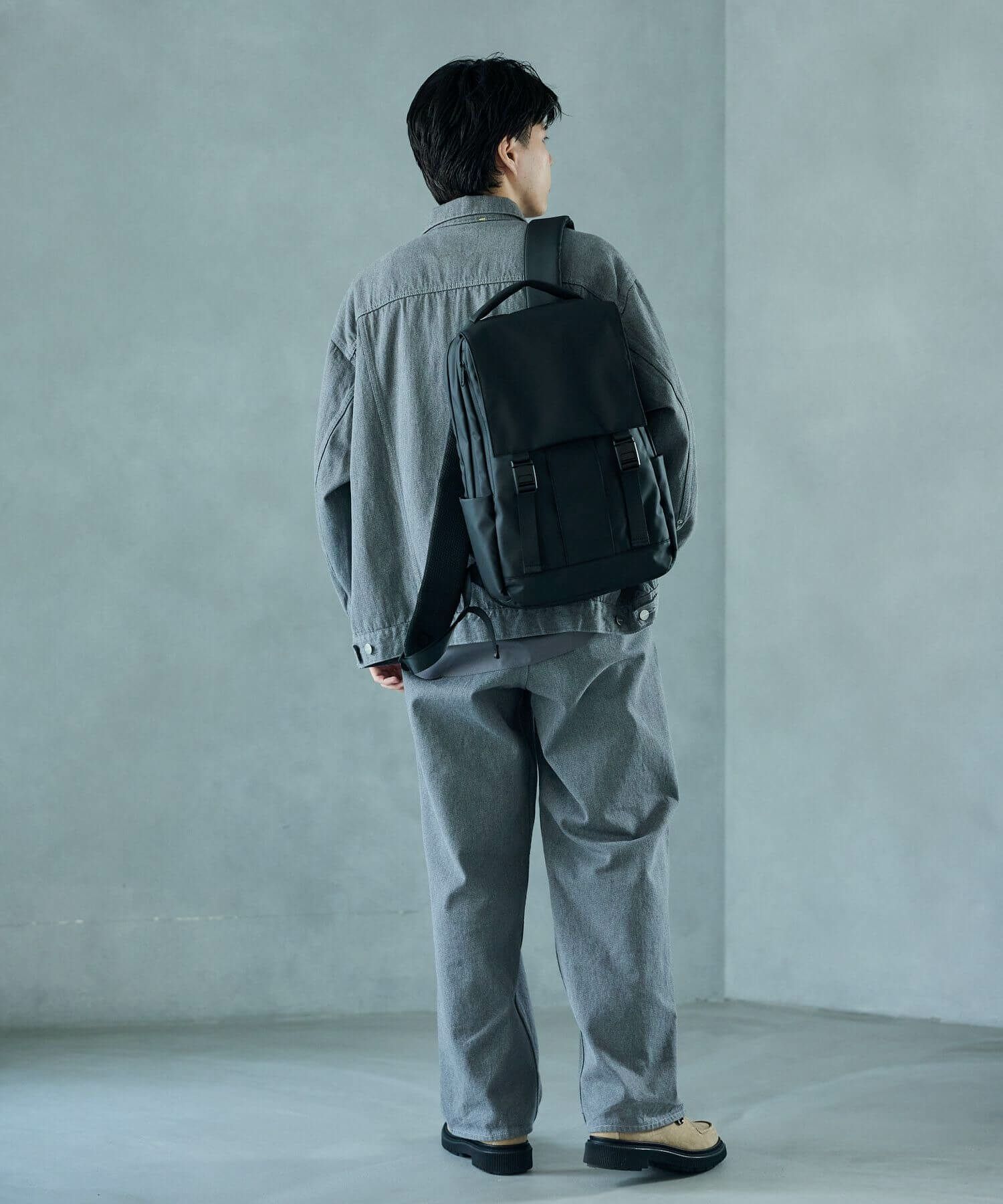 anello リュック バックパック 耐水 10ポケット PC収納 キャリーオン マグネットバックル A4 M.F.GAMMA ATS1281