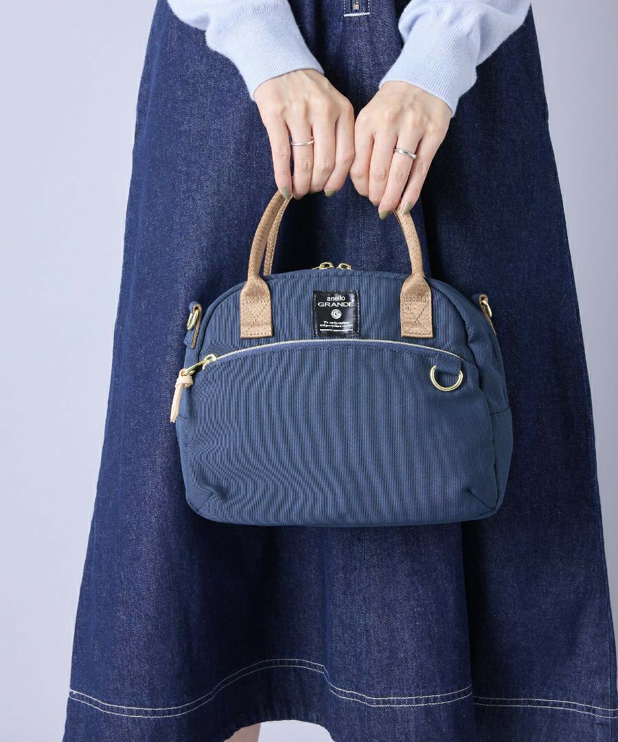 anello GRANDE ボストンバッグ 両面撥水 軽量 10ポケット 2WAY Dかん A5 MART GTM0862