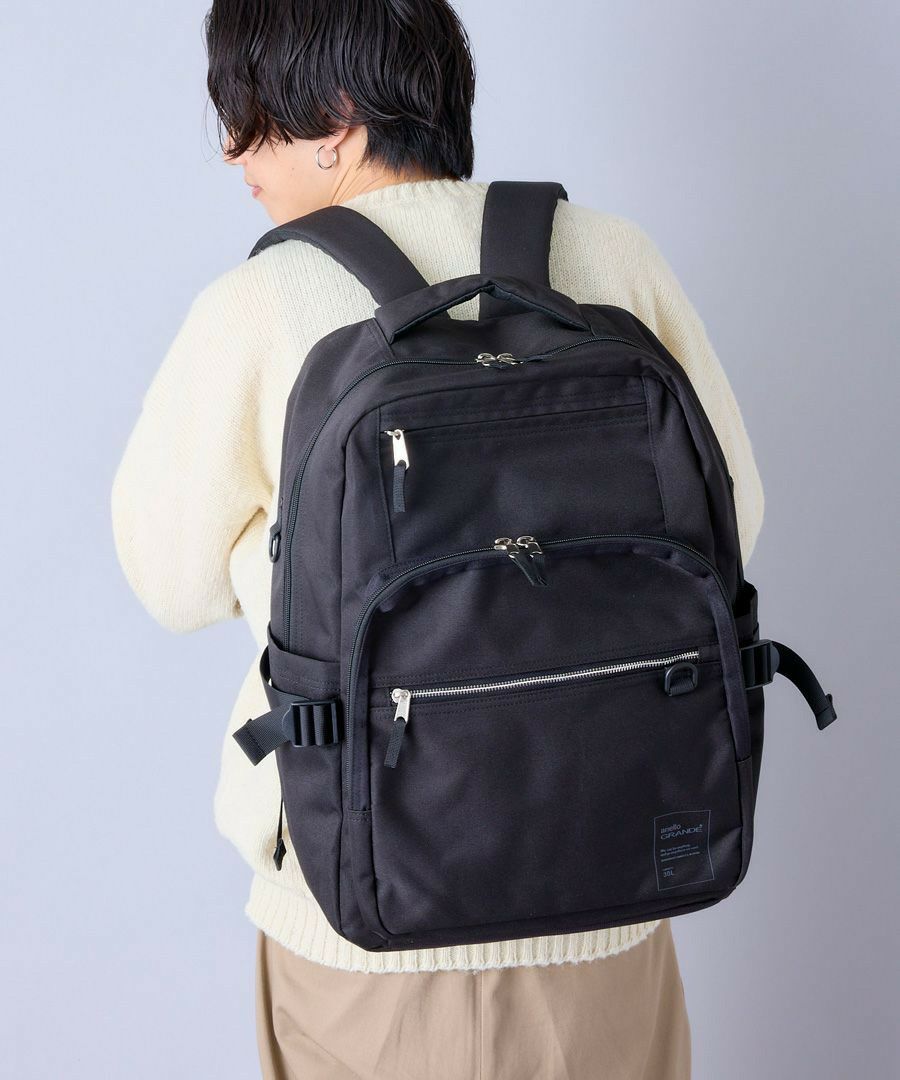 anello GRANDE リュック バックパック 両面撥水 大容量 35L 多機能 10ﾎﾟｹ PC収納 ｷｬﾘｰｵﾝ ﾁｪｽﾄｽﾄﾗｯﾌﾟ Dかん A4 BUDDY GTM0871