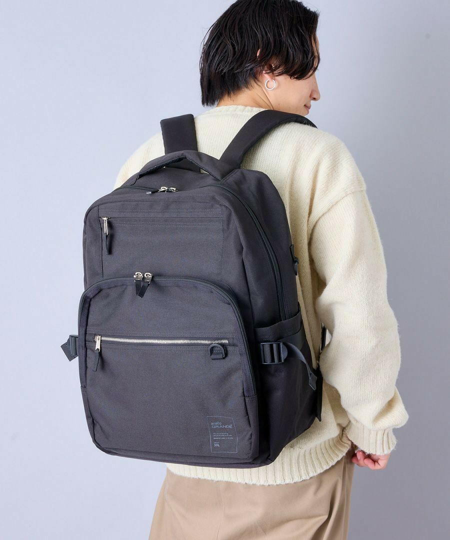anello GRANDE リュック バックパック 両面撥水 大容量 35L 多機能 10ﾎﾟｹ PC収納 ｷｬﾘｰｵﾝ ﾁｪｽﾄｽﾄﾗｯﾌﾟ Dかん A4 BUDDY GTM0871