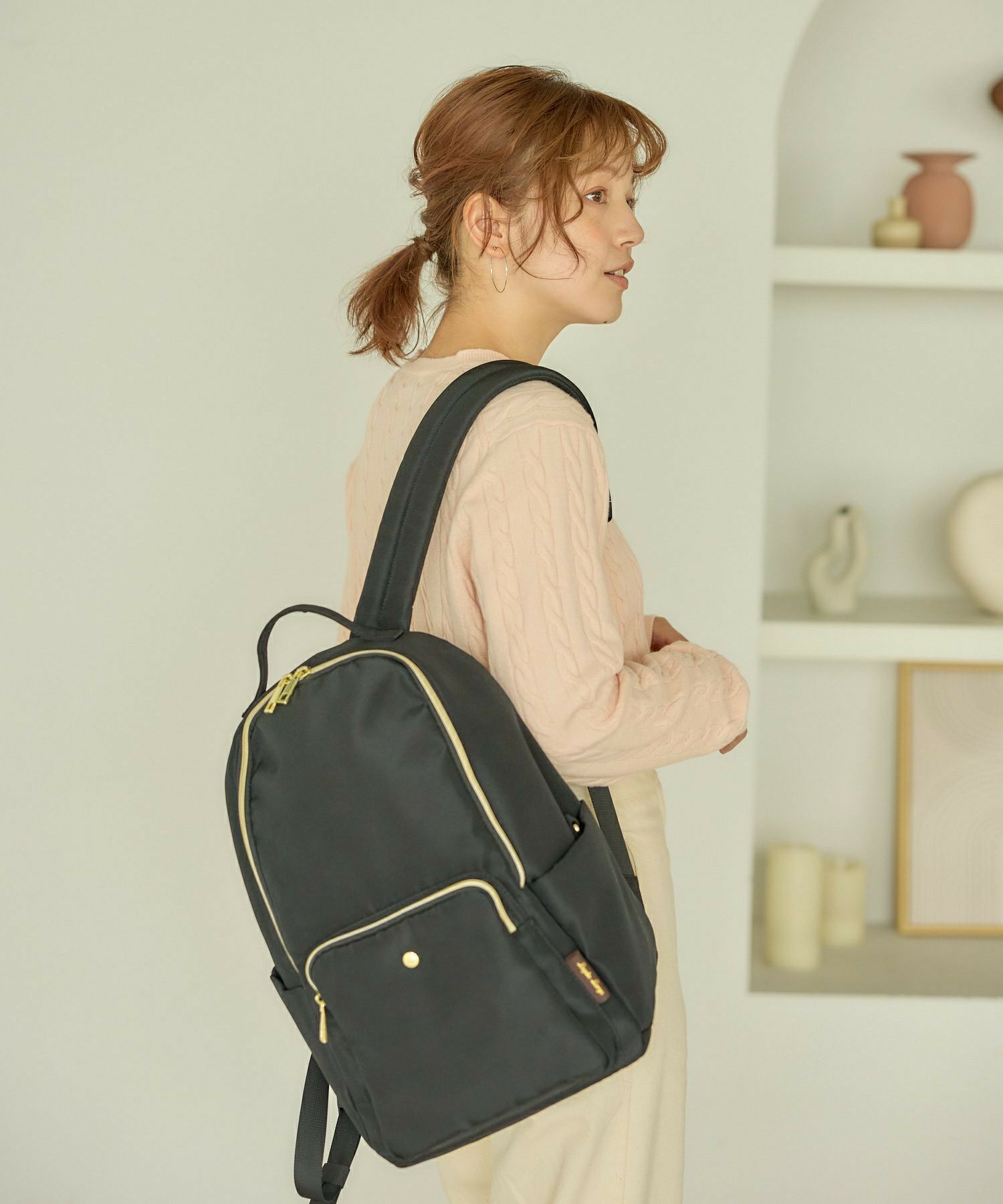 Legato Largo リュック バックパック 簡探バッグ 撥水 整理整頓 マザーズバッグ 多収納 A4 簡探バッグ LT-F3413