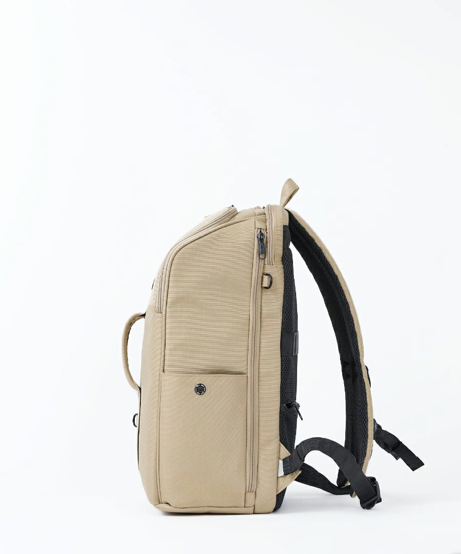 fulcro リュック バックパック 撥水 正面ダブルハンドル 多ポケット メッシュポケット キャリーオン A4 ESSENCE fma-0006