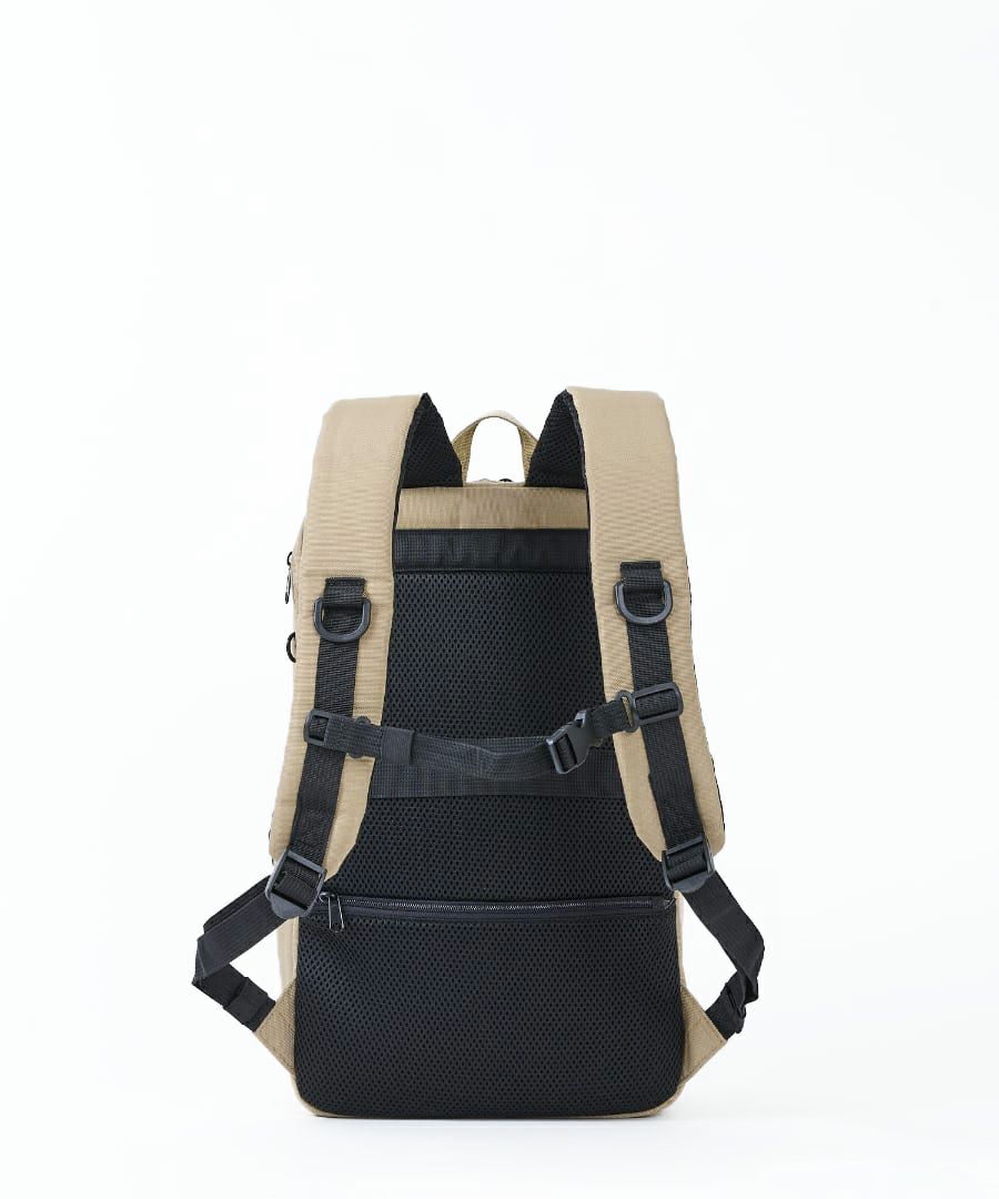 fulcro リュック バックパック 撥水 正面ダブルハンドル 多ポケット メッシュポケット キャリーオン A4 ESSENCE fma-0006