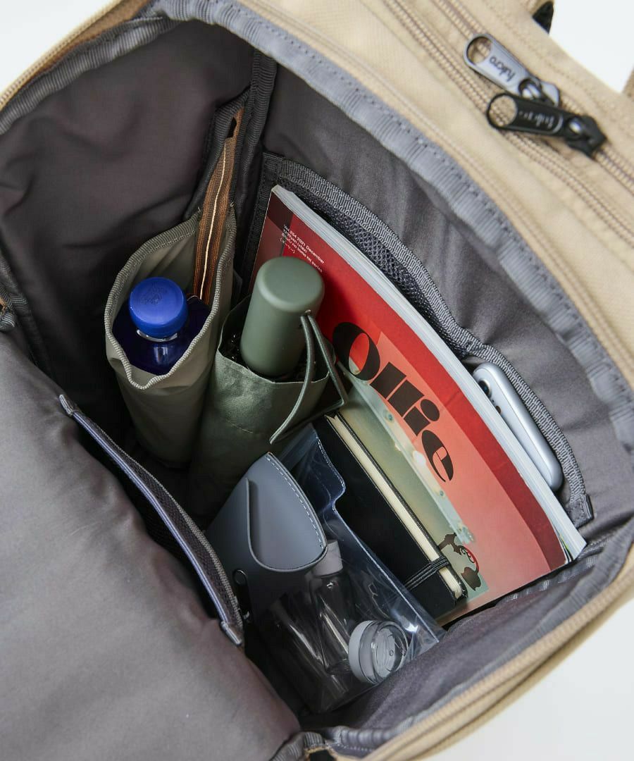 fulcro リュック バックパック 撥水 正面ダブルハンドル 多ポケット メッシュポケット キャリーオン A4 ESSENCE fma-0006
