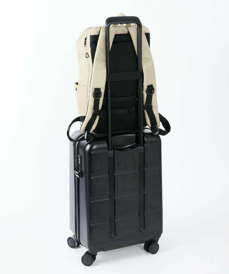 fulcro リュック バックパック 撥水 正面ダブルハンドル 多ポケット メッシュポケット キャリーオン A4 ESSENCE fma-0006