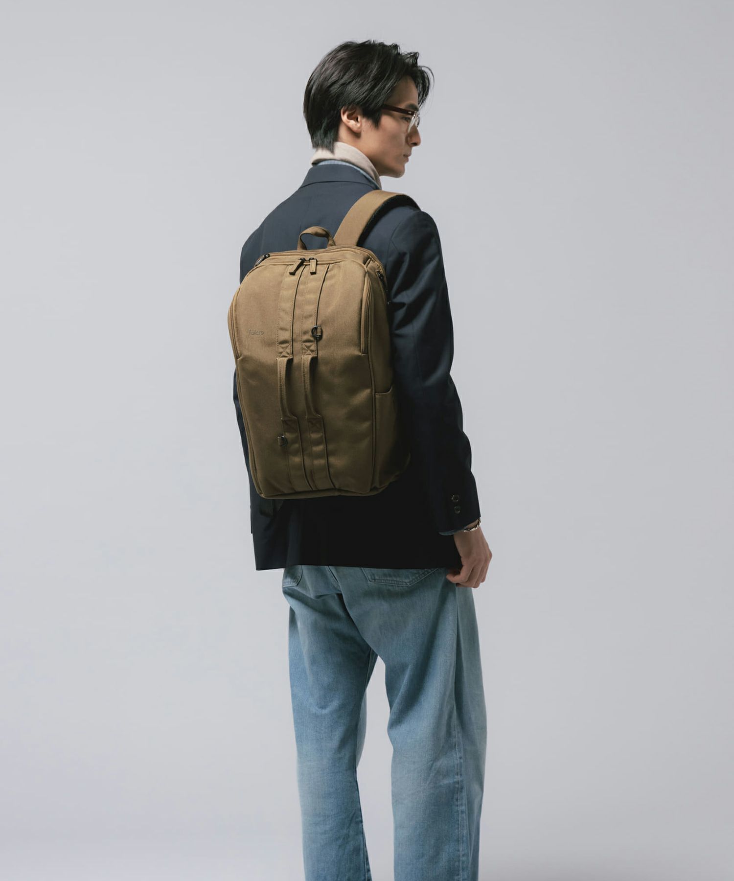 fulcro リュック バックパック 撥水 正面ダブルハンドル 多ポケット メッシュポケット キャリーオン A4 ESSENCE fma-0006
