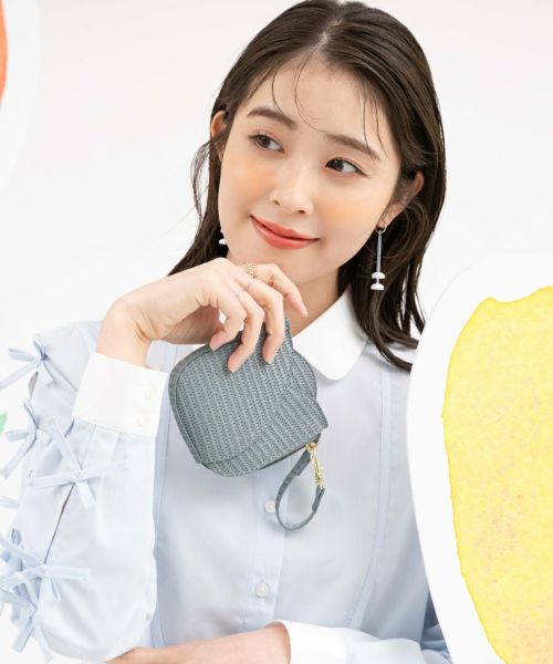 【50%OFF】≪チューリップ≫ かごバッグ風 チャームポーチ