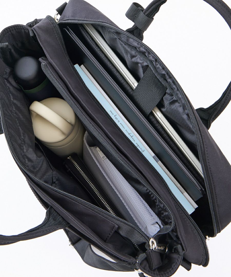 anello ショルダーバッグ 両面撥水 2WAY ２層 10ポケット A4 ALL IN ATH3692