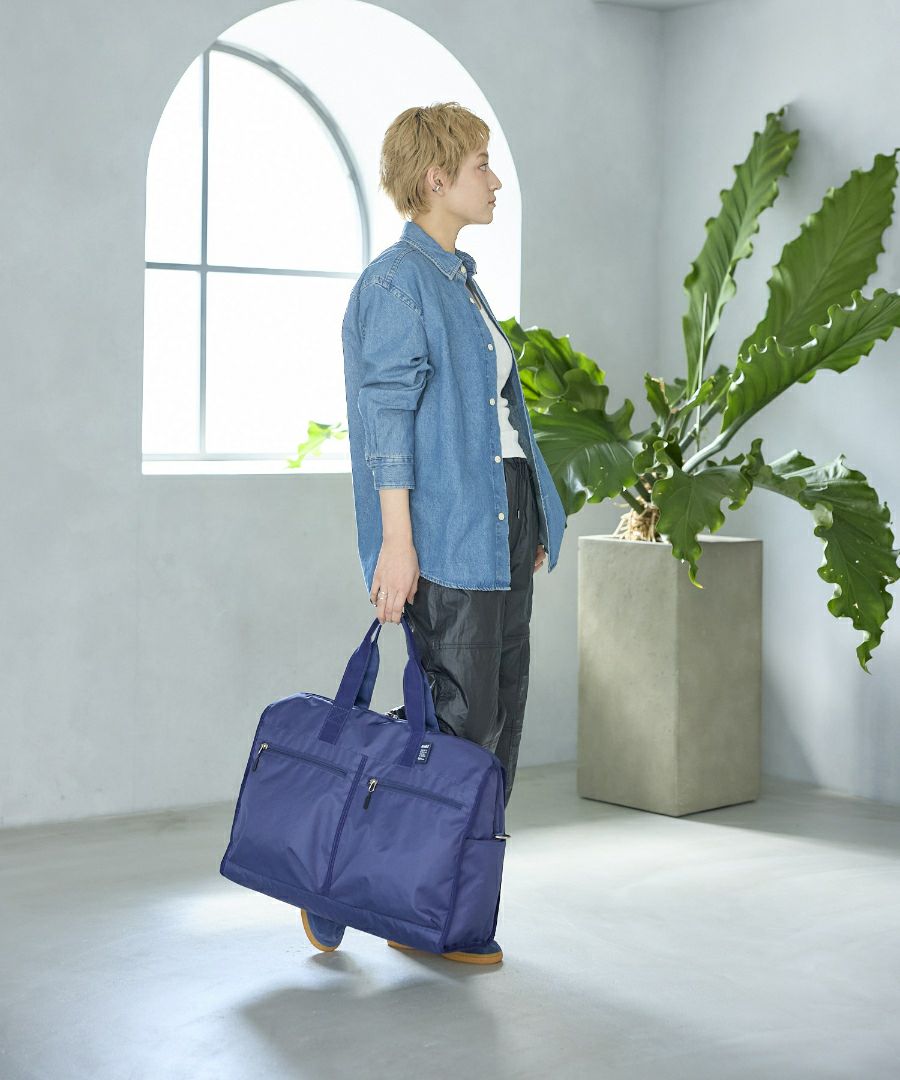 anello ボストンバッグ 両面撥水 軽量 大容量 37L 多機能 10ﾎﾟｹ 2W ｷｬﾘｰｵﾝ ﾎﾞﾄﾙﾎﾟｹ ｼｭｰｽﾞﾎﾟｹ A3 CARRY ATM0951