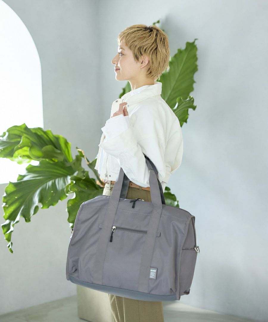 anello ボストンバッグ 両面撥水 軽量 大容量 30L 多機能 10ﾎﾟｹ 2W ｷｬﾘｰｵﾝ ﾎﾞﾄﾙﾎﾟｹ ｼｭｰｽﾞﾎﾟｹ A4 CARRY ATM0952