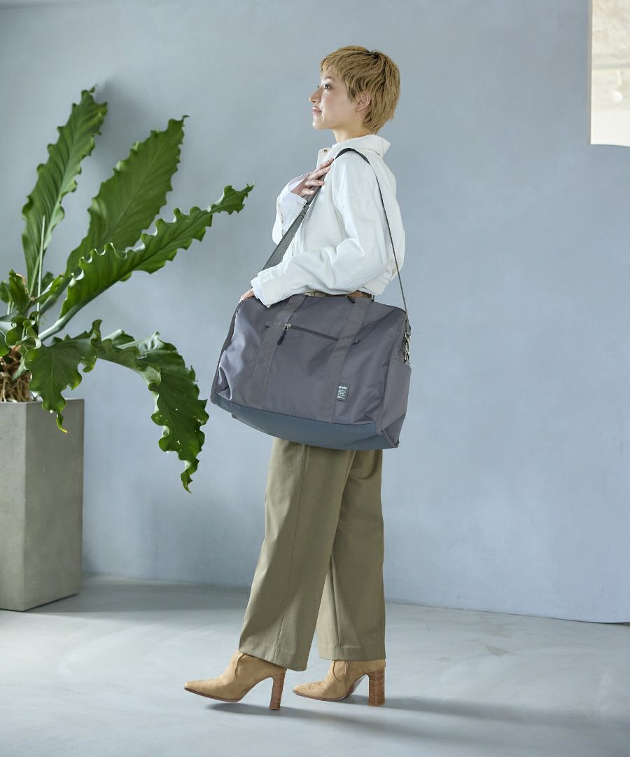 anello ボストンバッグ 両面撥水 軽量 大容量 30L 多機能 10ﾎﾟｹ 2W ｷｬﾘｰｵﾝ ﾎﾞﾄﾙﾎﾟｹ ｼｭｰｽﾞﾎﾟｹ A4 CARRY ATM0952