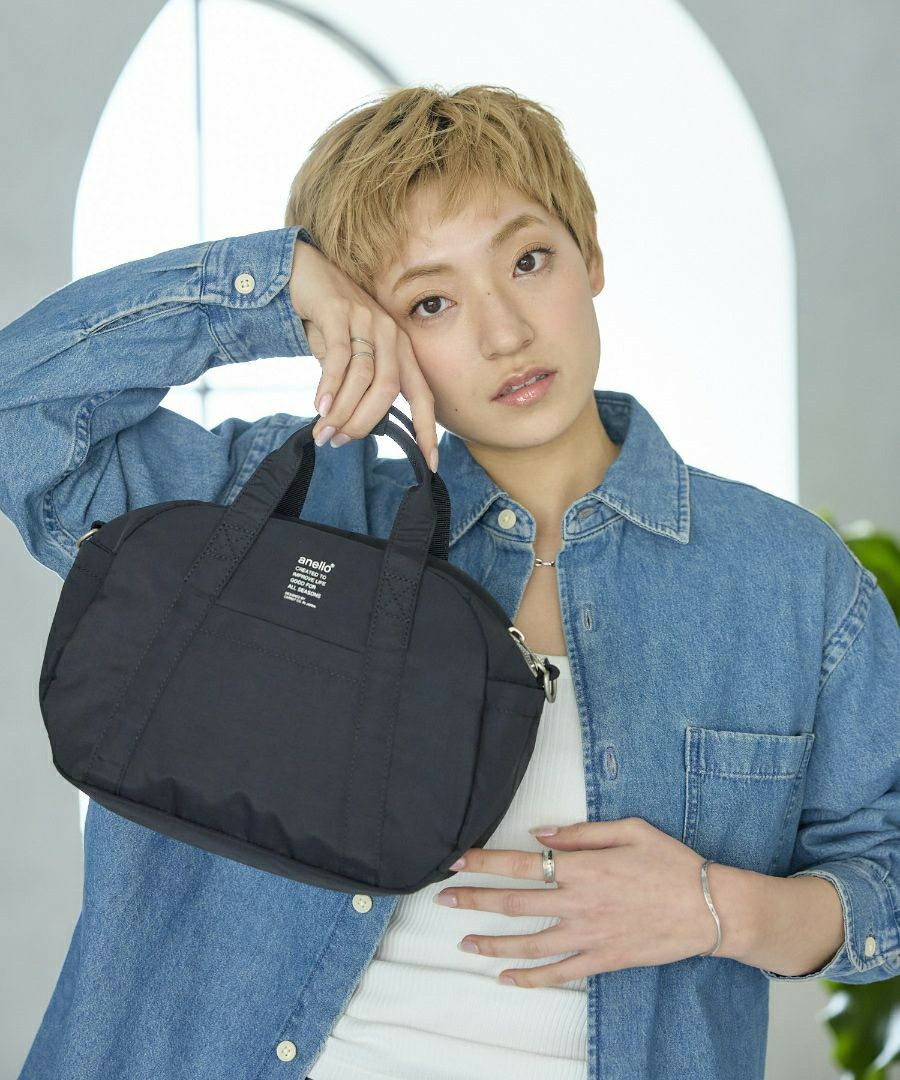 anello ボストンバッグ 両面撥水 軽量 2WAY A5 PARADE ATM0963