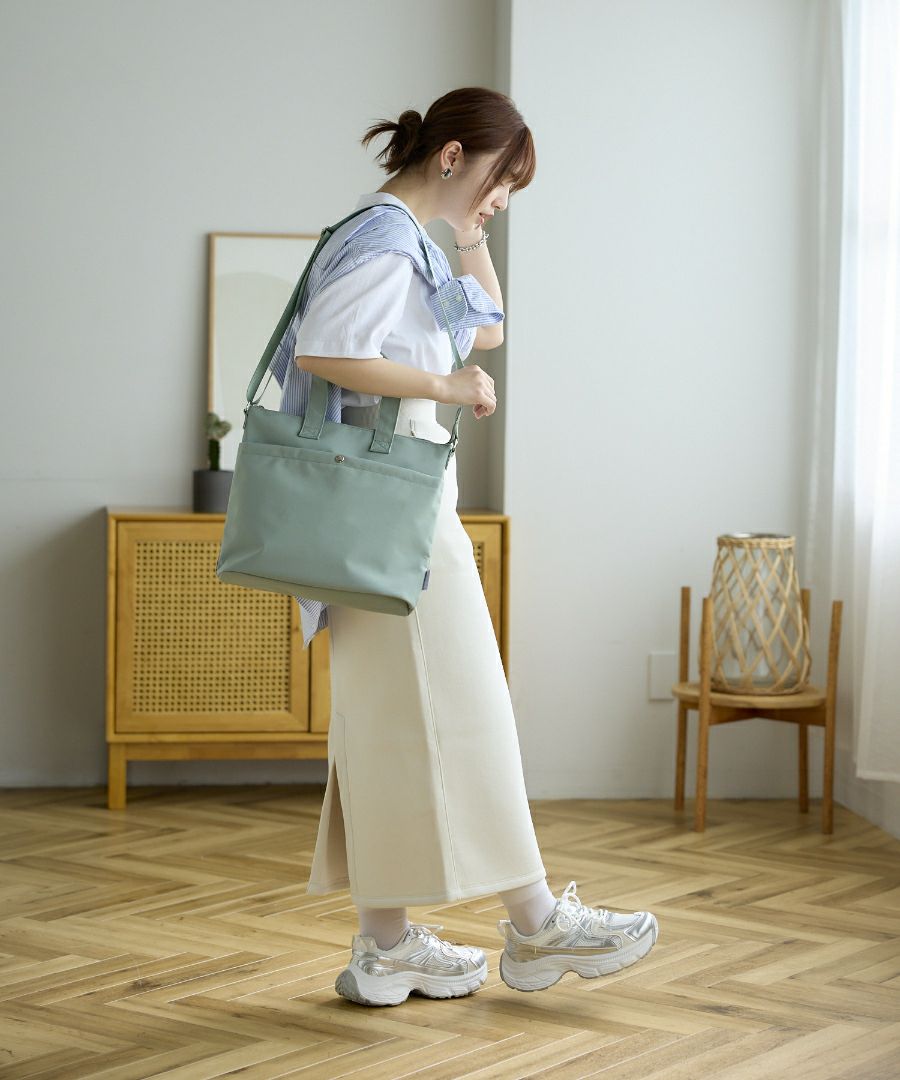 Legato Largo トートバッグ 両面撥水 本体保冷 軽量 ショルダー付き A4 おさんぽBAG LH-D1443