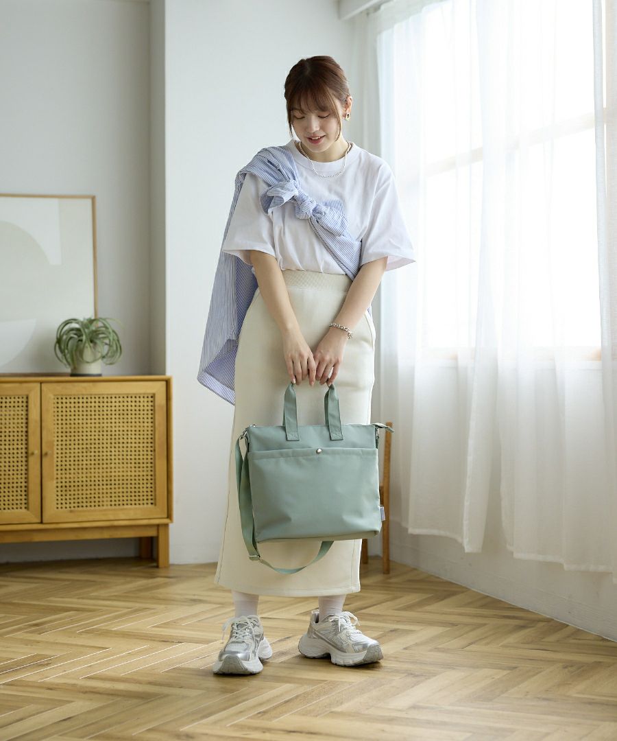 Legato Largo トートバッグ 両面撥水 本体保冷 軽量 ショルダー付き A4 おさんぽBAG LH-D1443