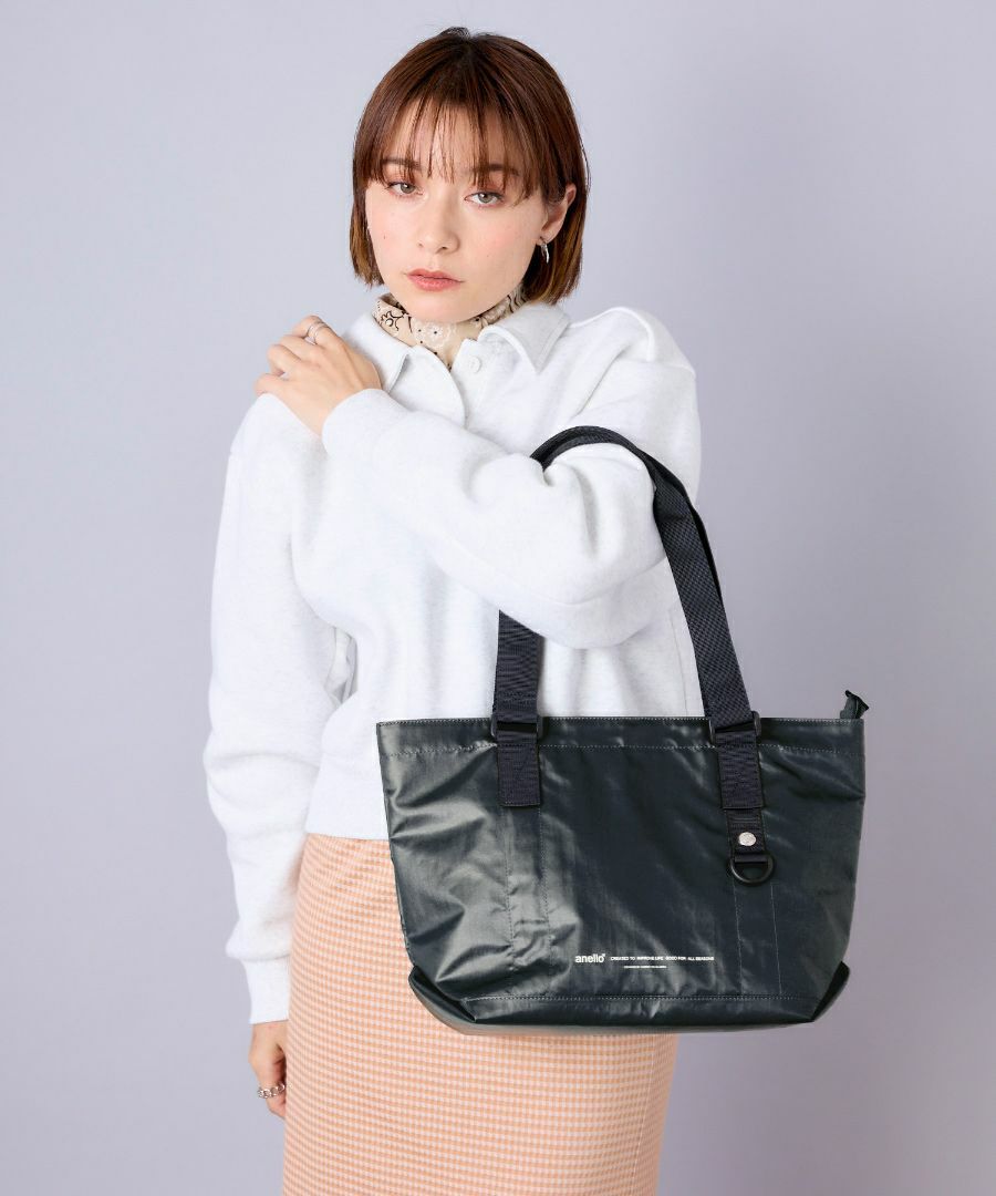 anello トートバッグ 耐水生地 硬すぎない素材でデイリー使いにぴったり A4 DANIELLE AIN1305