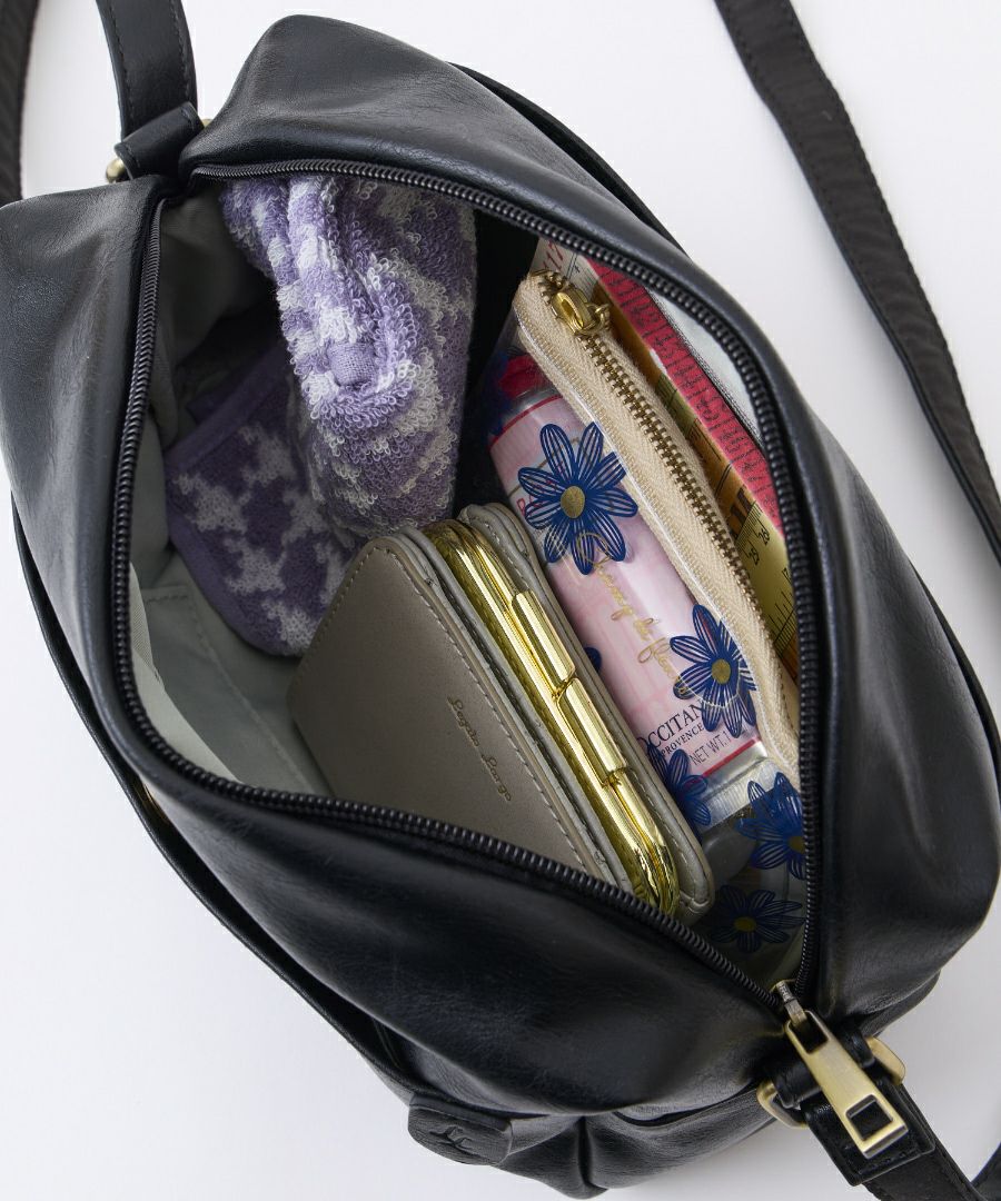 Legato Largo ショルダーバッグ 5ポケット 長財布と600mlボトルが同時収納 ヴィンテージ 自立 mini ナチュラルヴィンテージ LG-V0421