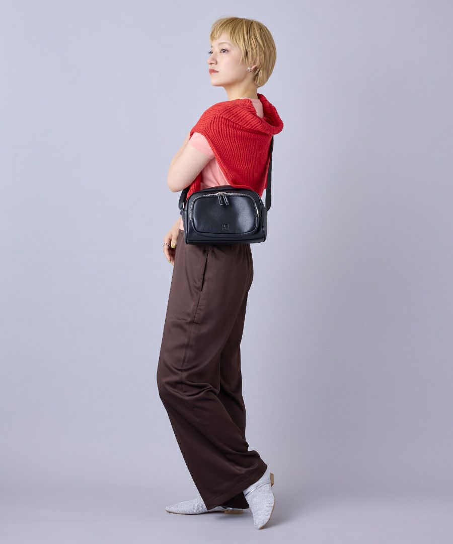 anello ショルダーバッグ 金属ビスロンファスナー 自立 mini CHERISH AGB5031