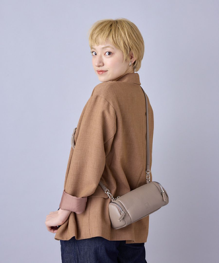 anello ショルダーバッグ 金属ビスロンファスナー 自立 mini CHERISH AGB5035