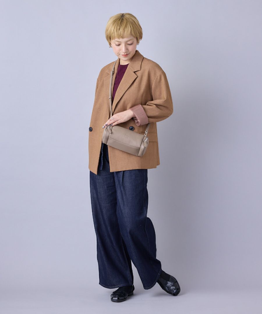 anello ショルダーバッグ 金属ビスロンファスナー 自立 mini CHERISH AGB5035