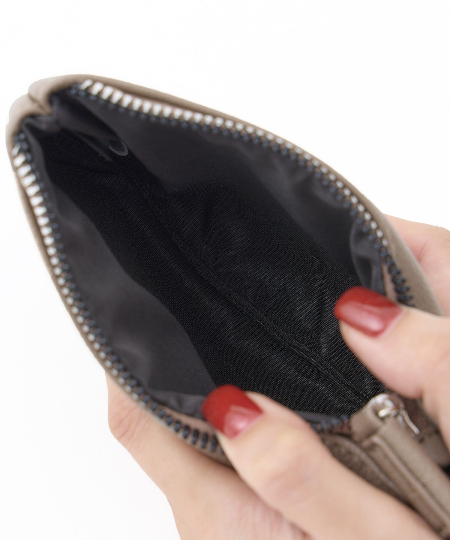 anello ポーチ 金属ビスロンファスナー 自立 mini CHERISH AGB5036