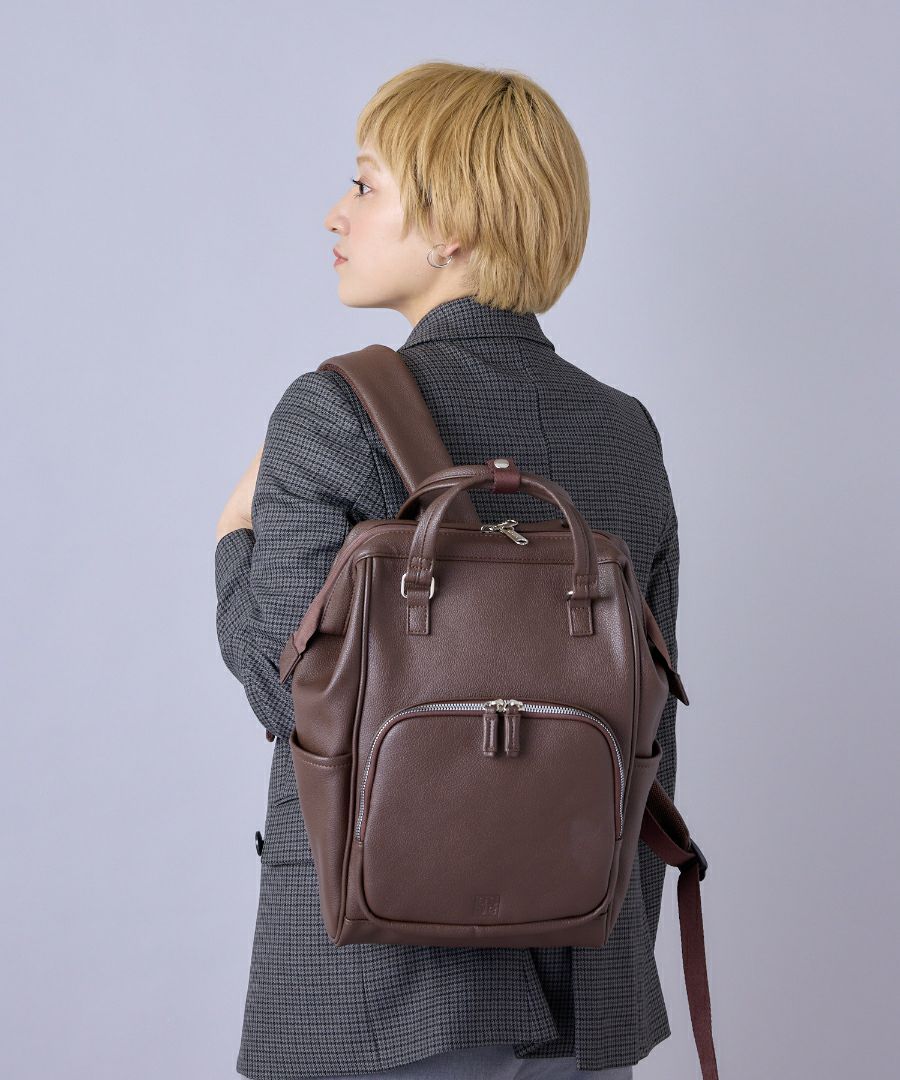 anello リュック バックパック 金属ビスロンファスナー 自立 キャリーオン A4 CHERISH AGB5037