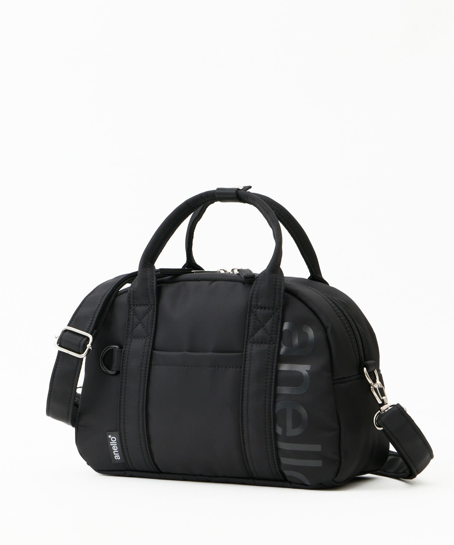 anello ボストンバッグ 両面撥水 ラバープリント パディング Dカン 2WAY mini ALF AIY0132