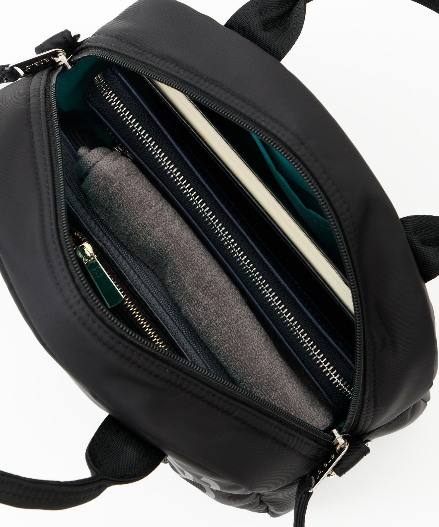 anello ボストンバッグ 両面撥水 ラバープリント パディング Dカン 2WAY mini ALF AIY0132