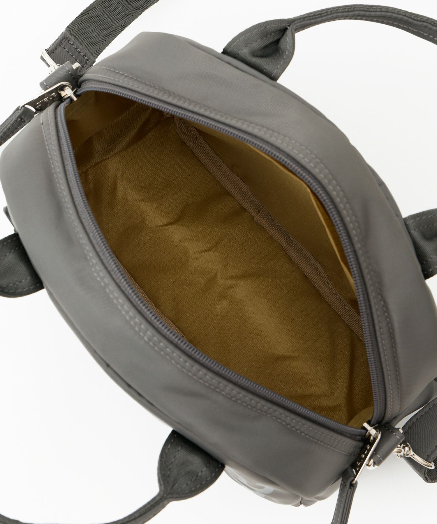 anello ショルダーバッグ 両面撥水 ラバープリント パディング Dカン 2WAY mini ALF AIY0132