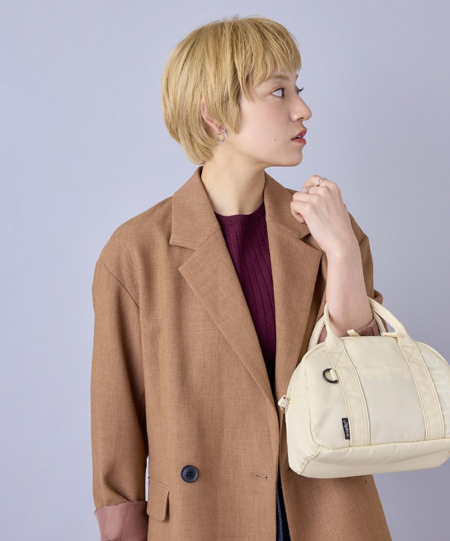 anello ボストンバッグ 両面撥水 ラバープリント パディング Dカン 2WAY mini ALF AIY0132